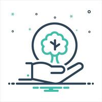Mix icon nature-conservation vector