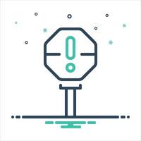 Mix icon warning vector
