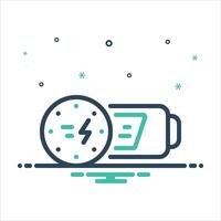 Mix icon fast-charge vector