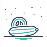 Mix icon cucumber vector