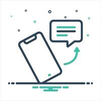 Mix message icon vector