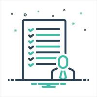 Mix icon planning vector