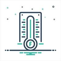 Mix icon fahrenheit vector