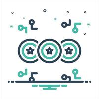 Mix icon tokens vector