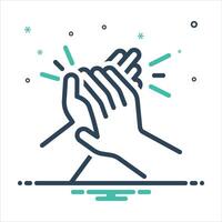 Mix icon applause vector