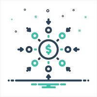 Mix icon centralized-finance vector