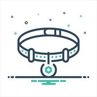 Mix icon dog-collar vector