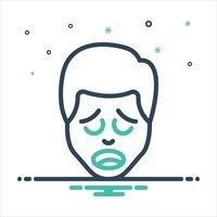 Mix icon tired vector