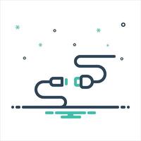 Mix adapter icon vector