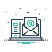Mix icon email vector