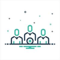 Mix icon join-group vector