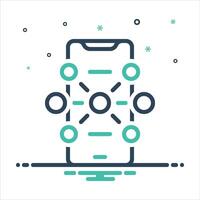 Mix icon connect-with-someone vector