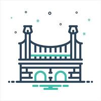 Mix icon bridge vector