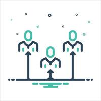 Mix icon interaction vector
