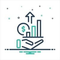Mix icon interest vector