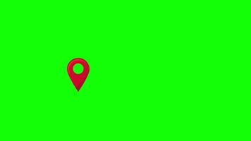 Location icon animation concept on green background .looping animation video