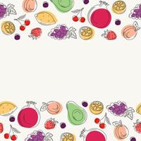 fruity background with copy space vector