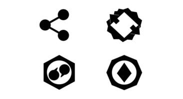 Four different types of symbols on a white background vector