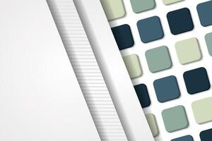 Abstract 3D square pattern geometric white gradient background and texture. vector