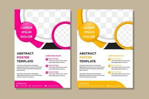Colorful abstract poster templates vector