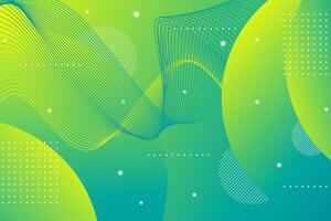 Vibrant abstract green yellow design vector