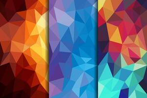 Colorful geometric background design vector