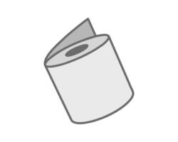A simple yet elegant illustration of a paper roll, partially unfurled. Perfect for representing cleanliness, simplicity, or new beginnings. vector