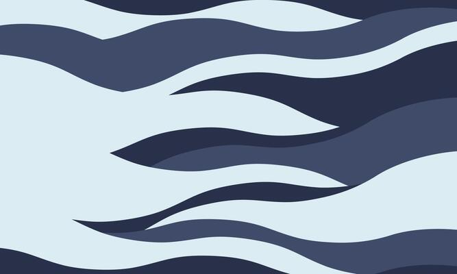 Abstract flowing wave pattern in cool blues and light blue. Perfect for backgrounds, website design, or textile prints. Evokes serenity, movement, and fluidity. Modern, minimalist style.