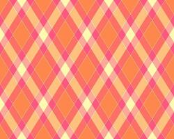 Vibrant diagonal plaid pattern in warm coral, peach, and cream. Perfect for textiles, website backgrounds, or any project needing a cheerful, summery design. vector