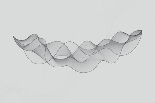 Elegant digital wave art with fine lines and depth for modern tech and abstract visual projects vector