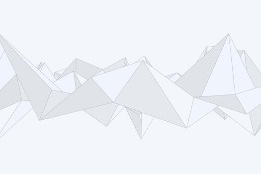 Light-toned background composed of geometric origami polygon structures in a minimal abstract design vector