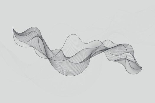 suave movimiento olas hecho desde en capas digital líneas para un elegante y futurista antecedentes Mira vector