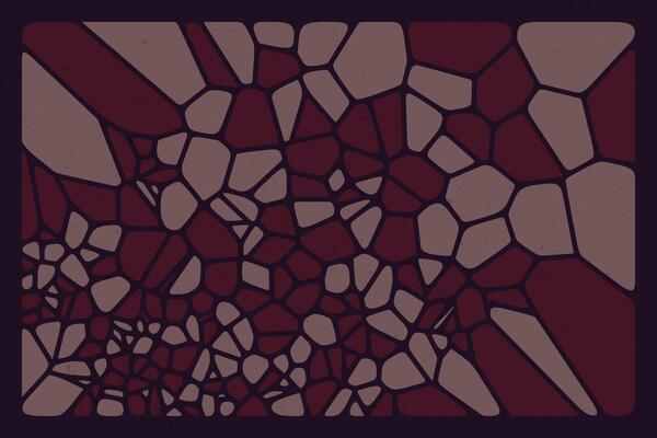 Colorful voronoi background filled with dynamic colorful shards in a geometric layout