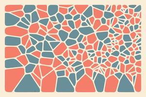 Colorful voronoi background with scattered polygonal cells in an artistic composition vector