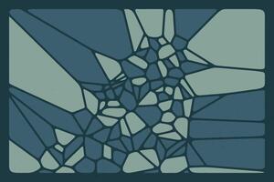 Colorful voronoi background with abstract geometric shapes forming a cracked mosaic pattern vector