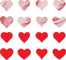 heart icons set . Set of love symbols isolated vector