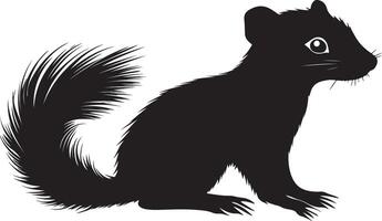 Simple Silhouette of a Cute Squirrel vector