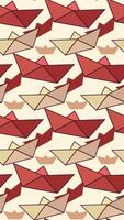 Pattern with paper boats vector