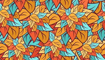 Decorative ornamental seamless spring pattern. Endless elegant texture with leaves. Tempate for design fabric, backgrounds, wrapping paper, package, covers vector
