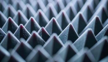 Close-Up View of Acoustic Foam Panels for Sound Absorption in Studio photo