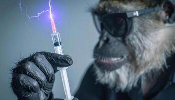 Monkey Scientist Injecting Security Tools with Chaos and Innovation photo