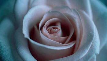 Close-Up of Soft Pink Rose Petal in Gentle Light with Dreamy Background photo
