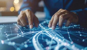 Dynamic Traffic Flow Concepts Managed by AI in 3D Visualization photo