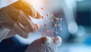 Advanced Synthetic Design Concept in a Laboratory with Nodes and Framework photo