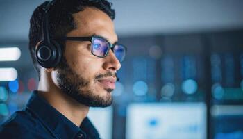 Professional Analyst Engaged in Online Monitoring and Listening Strategies photo