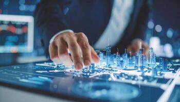 Urban Planning Director Coordinating City Infrastructure on Digital Platform photo