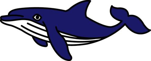 isolate whale icon vector