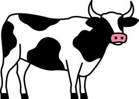 isolate illustration of cow icon vector