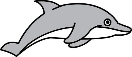 isolate illustration of dolphin vector