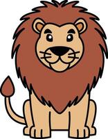 isolate lion icon vector